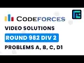 Codeforces Round 982 Div 2 Solutions - A to D1 by Harsh Gupta TLE Eliminators