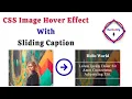 CSS Image Hover Effects Tutorial With Sliding Caption By NonTechBg