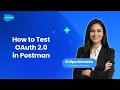 How to test OAuth 2 0 in postman Generate oauth 2 0 token in postman oauth 2 0 for rest api calls