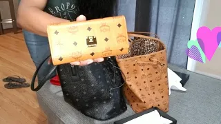 Bag switch winter to summer MCM Liz black to cognac
