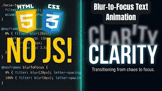 Blur-to-Focus Text Animation in Pure CSS
