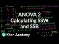 ANOVA 2 Calculating SSW and SSB total sum of squares within and between Khan Academy