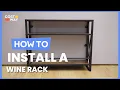 How to Install the 3-Tiers Industrial Wall Mounted Wine Rack JV10889