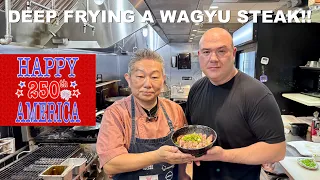 We Deep Fried A Wagyu Steak. It Was AMAZING!! Feat: GUGA FOODS
