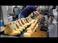 Safety Shoes Mass Manufacturing Process Impressive Large Factory