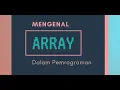 ARRAY Array 1 dimensi dan multi dimensi