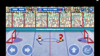 Playing mathplayground puppet hockey