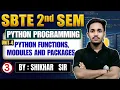 Python Programming Unit-4 Lec-3 - Python Functions Modules and packages -2nd Sem Shikhar Sir