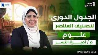 الجدول الدوري لتصنيف العناصر علوم اولي اعدادي ترم اول 2026 