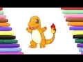 Pokemon Charmander Coloring Page for Kids Coloring Book