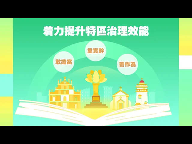 【澳門特區政府】2025年施政動畫二：着力提升特區治理水平 視頻縮略圖