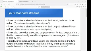 Standard input error and output streams in linux and C