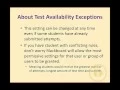 Bb - Test Availability Exceptions