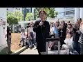 "Omokage -self cover-" Vaundy/cover, performed by Kazuki Takahashi at a street live show in Kawas...