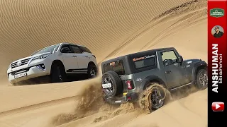 Thar Petrol Diesel Fortuner Pajero Sport Endy Offroading In Sand Dunes 