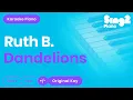 Download Lagu Ruth B. - Dandelions (Piano Karaoke)