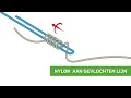 Lagu Zo knoop je een nylon voorslag aan gevlochten lijn