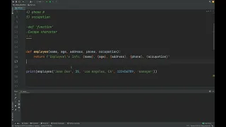 Python tutorial - Write a program to show an employee s personal information