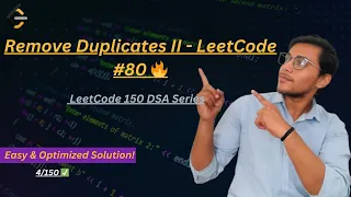 Remove Duplicates from Sorted Array II LeetCode 80 Two Pointer Approach