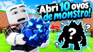 EU ABRI 10 OVOS MONSTRO NO ROUBE UM OVO! SORTE OU AZAR?! 