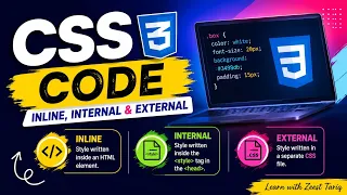 CSS Inline Internal External Stylesheet Explained Complete Beginner Tutorial HTML CSS