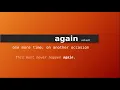 Meaning of again Definition of again