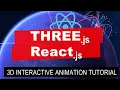 React js three js React-three-fiber and react-spring 3d animation tutorial