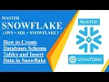 How to Create Databases Schema Tables and Insert Data in Snowflake snowflake master snowflake