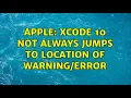 Apple Xcode 10 Not Always Jumps to Location of