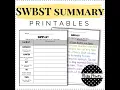 SWBST Summarizing sheet