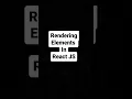 Rendering Elements in React js