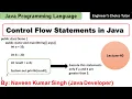 Introduction to Control Statements in Java Java Programming Language Java