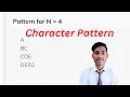 Character Pattern coding ninjas java