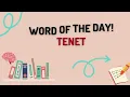 Tenet - English Vocabulary Meaning Synonyms Sentences