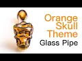 Orange Skull Theme Glass Pipe PuffingBird com