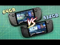 Steam Decks Compared 64GB vs 512GB