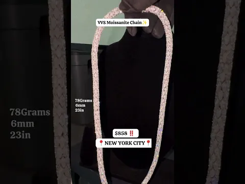 6mm 23 Inch VVS Moissanite Chain | Luxury Iced Out Jewelry