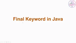 Final Keyword in Java Explained Final Variable Method Class with Examples Hindi