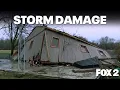 Southeast Michigan buildings damaged trees toppled by strong storms