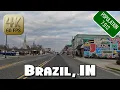 Driving Around Small Town Brazil Indiana in 4k