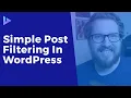 Simple Frontend Post Filtering in WordPress Custom Taxonomy Filter