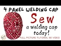 Welder Fitter s 4 Panel WELDING CAP Hat SEWING Pattern SEW-A-LONG - Unique NO BAND