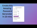 Build a Stunning Password Generator with HTML CSS and JavaScript - Step by Step Tutorial