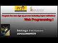 Web Project Task 2 1st year Programming Sign Up Input Validation Databases PHP Java Institute