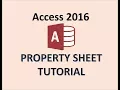 Access 2016 - Property Sheet