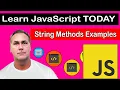 Learn JavaScript String Methods with coding examples free source code