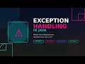 Exception Handling in Java Errors vs Exceptions Try-Catch Finally Best Practices
