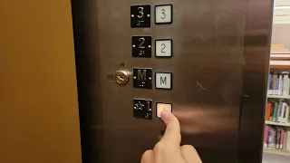 Reupload OG 1970 Montgomery G P Traction Auxiliary Elevator UW Odegaard Library Seattle WA