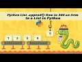 5 - Python Building Lists with Pythons Append method Eng