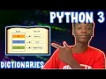 Python 3 Tutorial The Basics Part 9 - Dictionaires